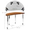 Flash Furniture Round 47.5 W, 48 L, 30 H, Chrome, Laminate, Particleboard, Steel, Wood Grain XU-GRP-A48-HCIRC-OAK-T-A-CAS-GG - alternate 6